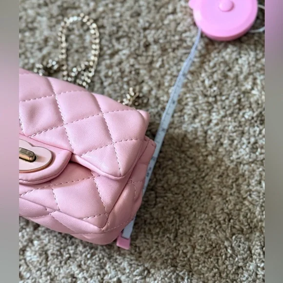 Pink Quilted Chain Shoulder Bag (Childrens size) - Picture 6 of 7
